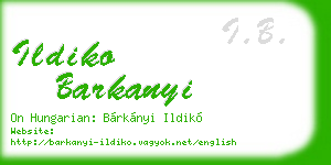 ildiko barkanyi business card